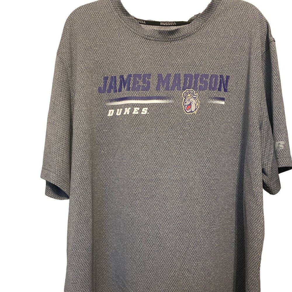 JMU James Madison University Dukes Russell Athletic Tee Shirt, XL